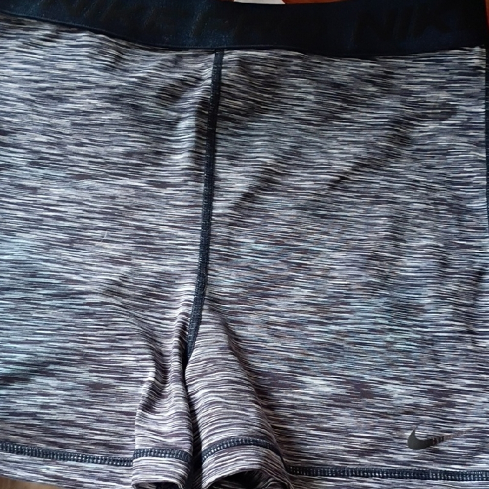 Nike Black and Gray Space-Dye Running Shorts